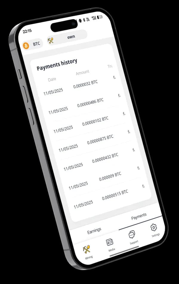 mobile app screen