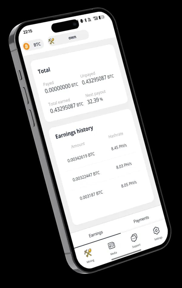 mobile app screen